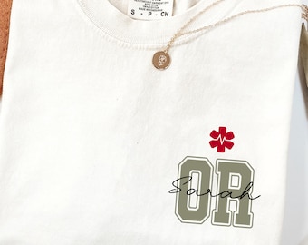 Personalized RN Shirt Custom Nurse Specialty Tee, Medical Staff Gift For Healthcare Workers, Nursing School Gift Idea Outfit