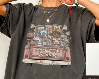 Thrifting Shirt, Vintage Decor Truck, Antique Lover Gift
