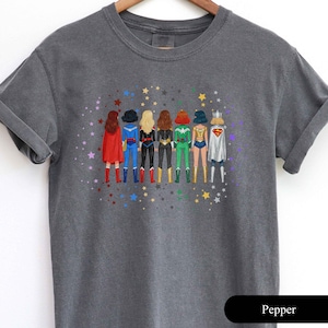 Camiseta de superhéroe femenina, camiseta Girl Power, estilo cómic imagen 5