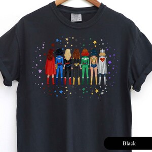 Camiseta de superhéroe femenina, camiseta Girl Power, estilo cómic imagen 3