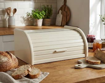 Handmade Wood Bread Box 40.5х27.5х17.5 см (15.9x10.8x6.9 inch), White Bread Bin