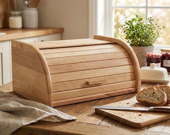 Klassischer Brotkasten aus Holz Erle 40×30×20cm