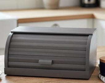 Handmade gray bread box 37x27x17 cm