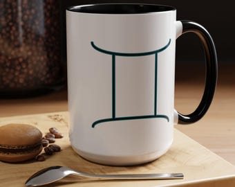 Gemini Zodiac Coffee Mug | Custom Celestial Design | Astrology Gift for Her