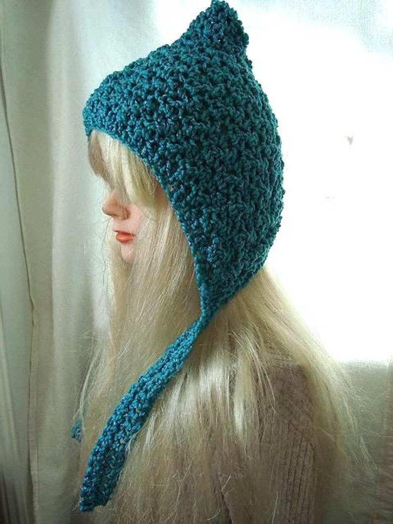 Crochet Hat Pattern Pixie Hoodie Hat Crochet Pattern SPP73, Newborn