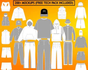 200+ Streetwear Apparel Design Bundle | Vector Templates & Free Tech Pack – Streetwear Vector  Pack, Procreate Templates for Clothing Brands