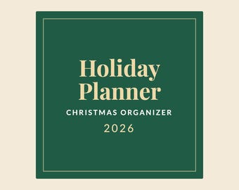 Weihnachtsplaner zum Ausdrucken 2026, Feiertagsplaner (PDF), Geschenkeliste, Feiertagsbudget, Weihnachtsorganisator