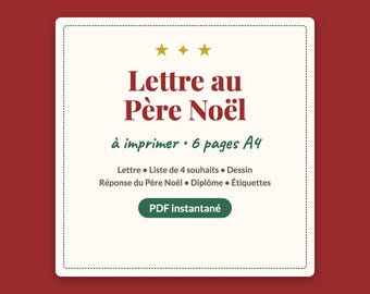 Carta imprimible a Papá Noel (PDF), lista de regalos de Navidad para niños
