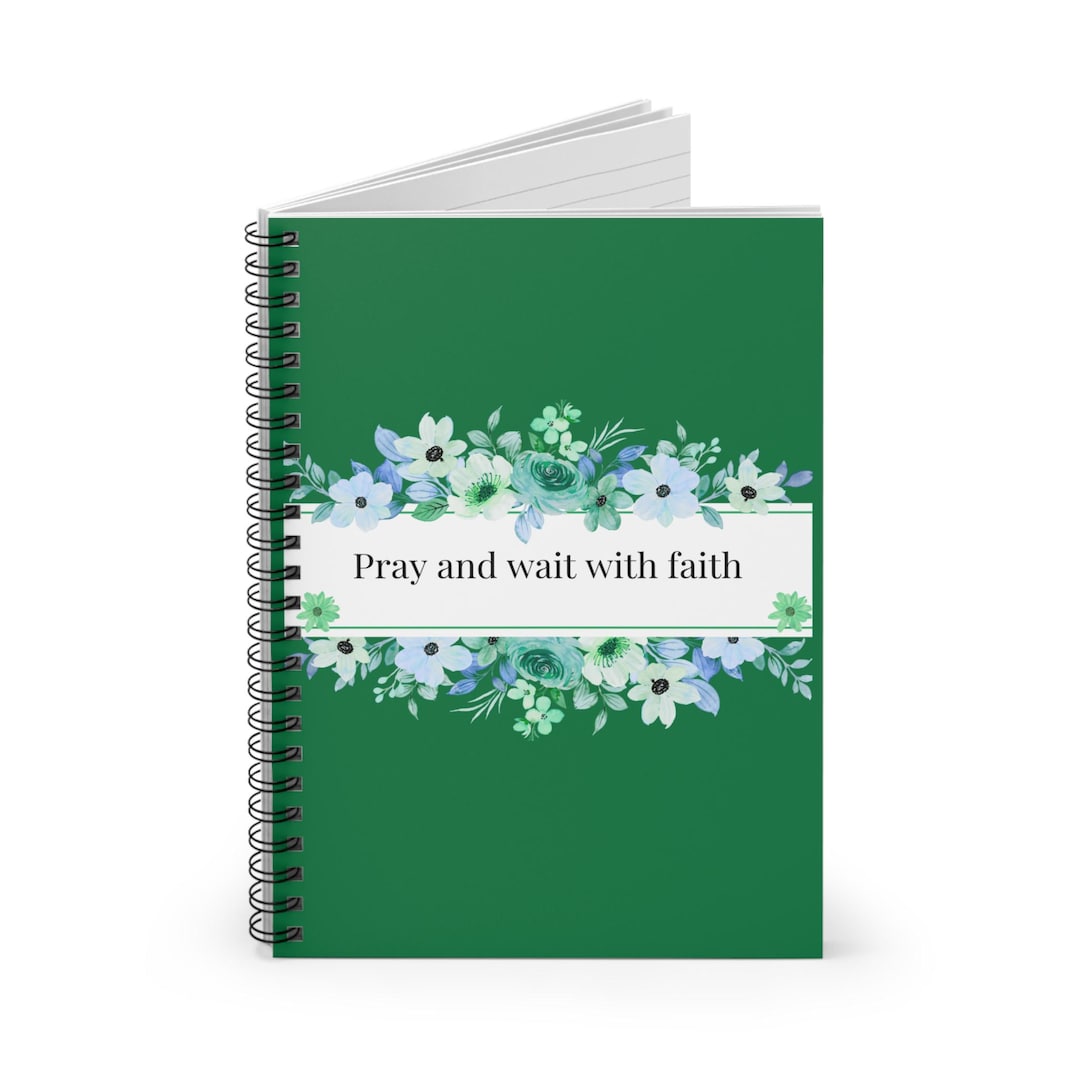 Pray and Wait With Faith Notebook | Christian Journal, Sermon Notes - Etsy