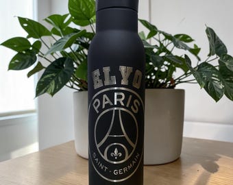 Gourde Isotherme PSG Personnalisable Sport Avec Paille - Paris Saint germain