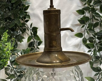 Park Industries Glass/Brass Liquor Decanter Dispenser Liquid 60’s Decanter