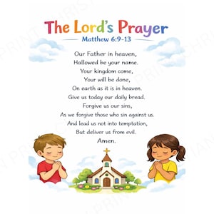 The Lord’s Prayer Printable for Kids