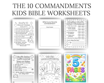 Dziesięć Przykazań – arkusze ćwiczeń dla dzieci | Chrześcijańskie materiały do druku | Wiek 6–9 lat