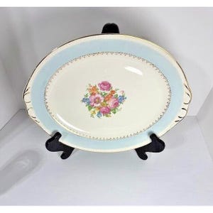 Vintage Homer Laughlin Eggshell Georgian Chateau Blue 13.5" Oval Serving Platter