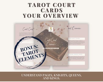 Tarot Court Card Overview • Pages, Knights, Queens, Kings • Keynotes + Notes • PDF A4 US Letter Tablet-friendly