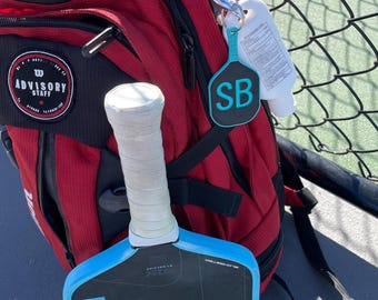 Personalized Pickleball Bag Tag | Custom Monogram | 3D Printed | Variety of Colors | Pickleball Gift