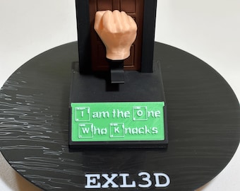 I Am The One Who Knocks - Desk Toy | Breaking Bad Interactive Fidget | Walter White Heisenberg 3D Printed Office Gift | Funny Boss Decor