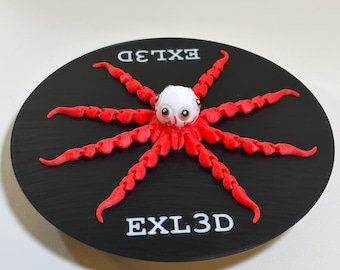 Articulated T.Ocellus Alien Octopus Fidget Toy | 3D Printed | Flexible Sensory Toy | Sci-Fi Desk Decor