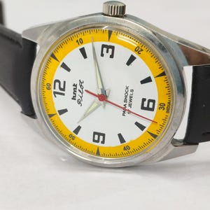 Vintage Überholte HMT Pilot Weiß Gelb 17 Jewels Mechanische Handaufzug Herrenarmbanduhr Bild 16