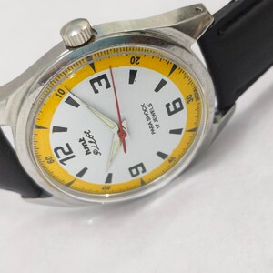 Vintage Überholte HMT Pilot Weiß Gelb 17 Jewels Mechanische Handaufzug Herrenarmbanduhr Bild 7