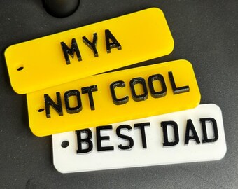 Personalised 4D Licence/Number Plate Keyring Custom Keyring Keychain