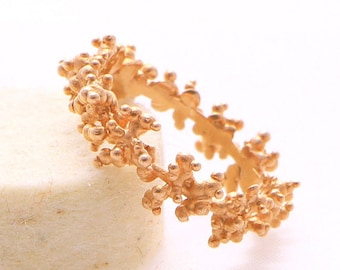 Unique 18K Fairmined Rose Gold To Be Proud Contemporary Ring Handmade Ethically Sourced Fair Trade Irregular Bubble Textured Natural Design