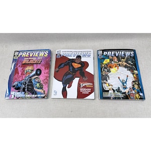 Lote 3 Avances Catálogos de Tiendas de Cómics 2006 Superman Spawn Batman Suplementos Marvel