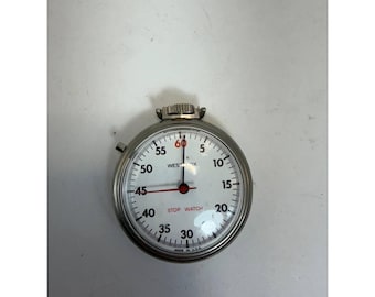 Mechaniczny stoper Westclox Vintage Model 40387 w kolorze srebrnym Wyprodukowano w USA