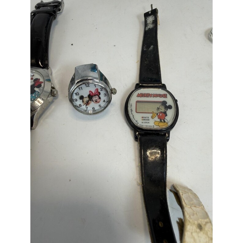 Disney Mickey Mouse Jewelry Watches Earrings Necklace Lot Vintage image 3