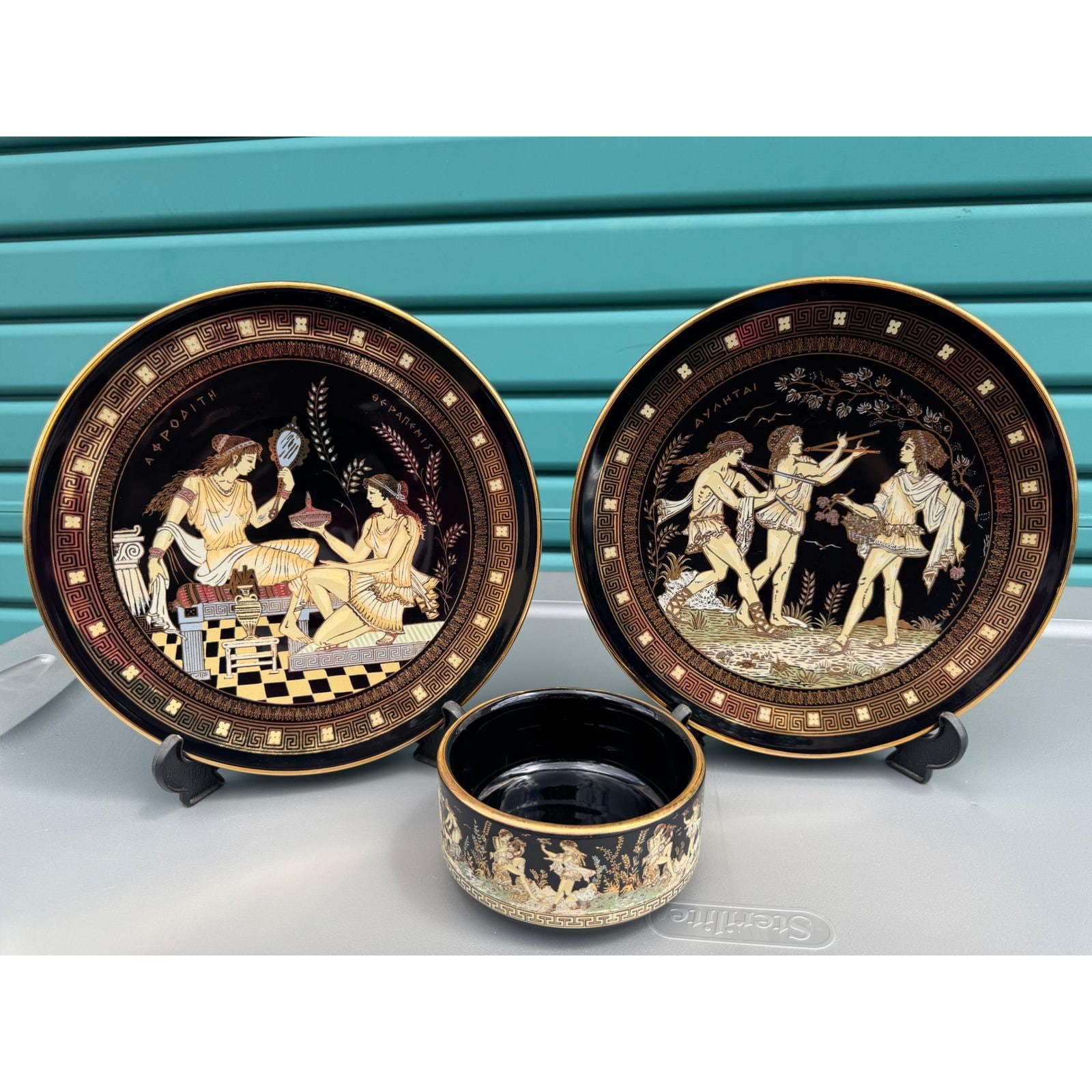 金色装飾の伝統的プレート 24k gold greek plate - Etsy 日本