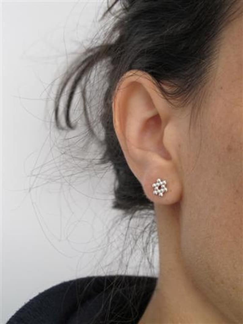 Star of David Stud Earrings Stud Earrings Silver Jewish Star Etsy