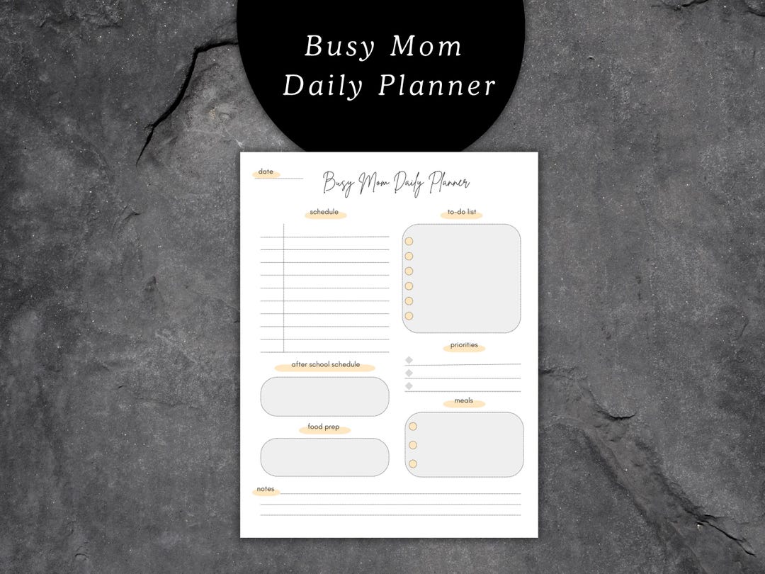 Busy Mom Daily Planner | to Do List | Household Planner | Family ...