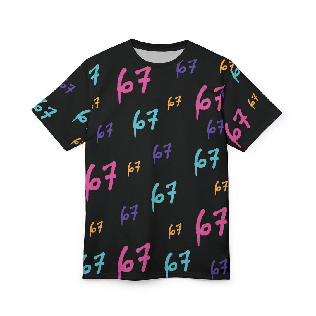 67 Trend Unisex Cut & Sew Tee - Vintage 67 Print, Retro Fashion Shirt ...