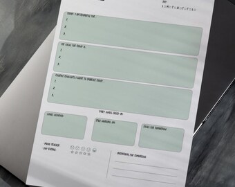 Planner di routine giornaliera stampabile / Programma giornaliero semplice / Foglio di organizzazione della produttività / Download immediato in PDF