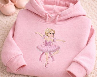 Ballerina Girl Embroidery Design, Ballet Princess Machine Embroidery (Instant Download)