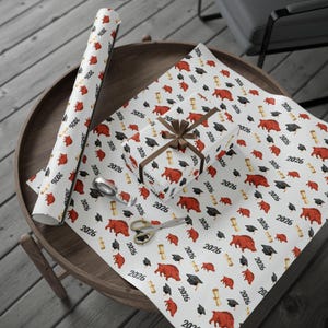 Razorback Graduation Wrapping Paper | Class of 2026 Gift Wrap immagine 3