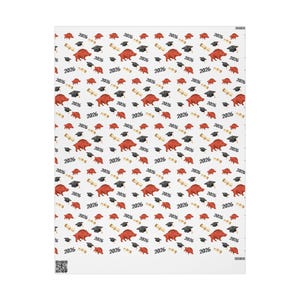 Razorback Graduation Wrapping Paper | Class of 2026 Gift Wrap immagine 5