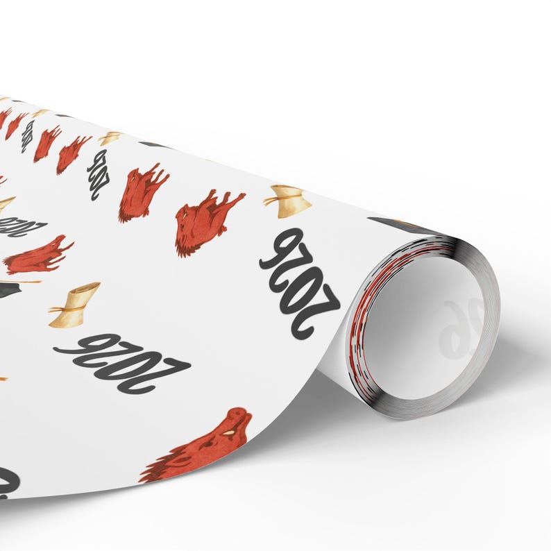 Razorback Graduation Wrapping Paper | Class of 2026 Gift Wrap immagine 2