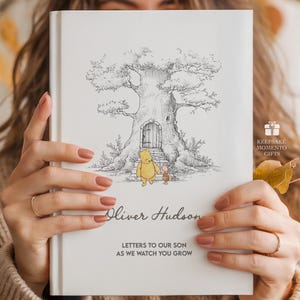 Personalized Winnie-the-Pooh Baby Book, Letters to Our Son Keepsake, You're Braver Than You Believe, Pooh Quote