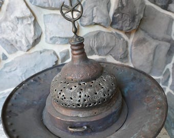 Antique Copper incense burner acquired in Egypt.