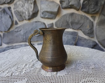 Rustic antique copper cup