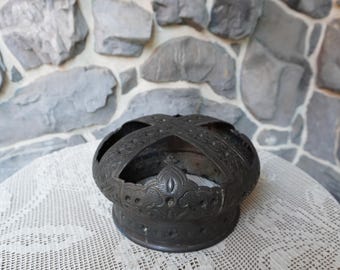 Antique Shiekh or Village Leader's Copper Crown or Movie Prop - Egypt