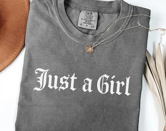 Comfort Colors® NO DOUBT Band Tee | Vintage-Inspired Rock Shirt, Tragic Kingdom Design - Just a Girl