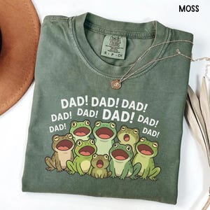 Rolig fars dag-tröja för grodor - pappa pappa pappa groda kör T-shirt - rolig pappagåva från barn - paddaälskare fars dag-tröja -