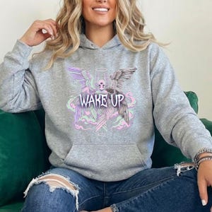 Biblically Accurate Angel Hoodie, Weirdcore Glitchcore Sweatshirt image 4