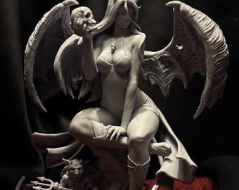 Magnetized Resin Model Kit – Dark Fantasy Demon | Unpainted Collector Figure | Succubus Character