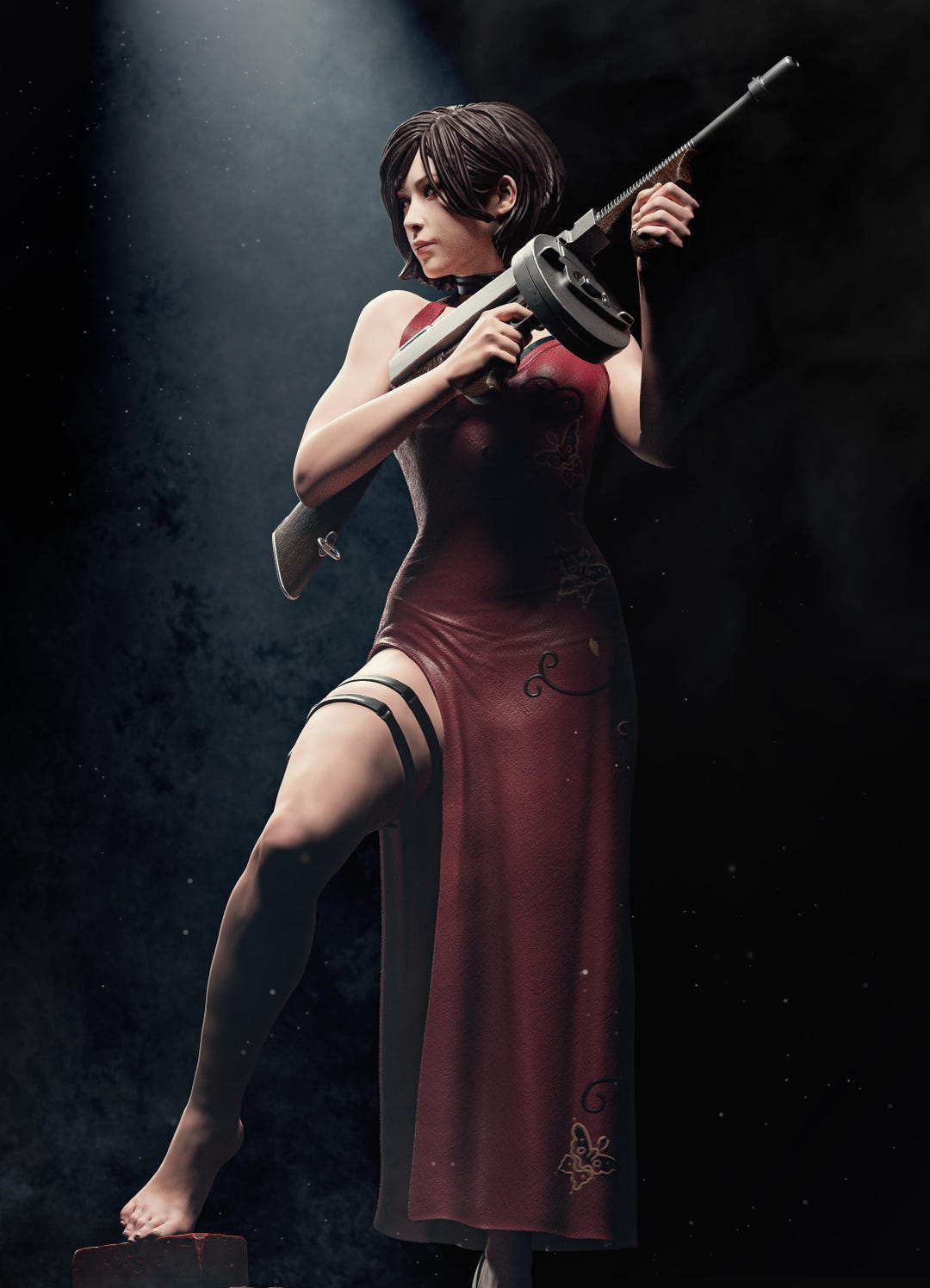 Ada Wong Inspired Fan Art Figure | Video Game Character Statue | Gamer ...
