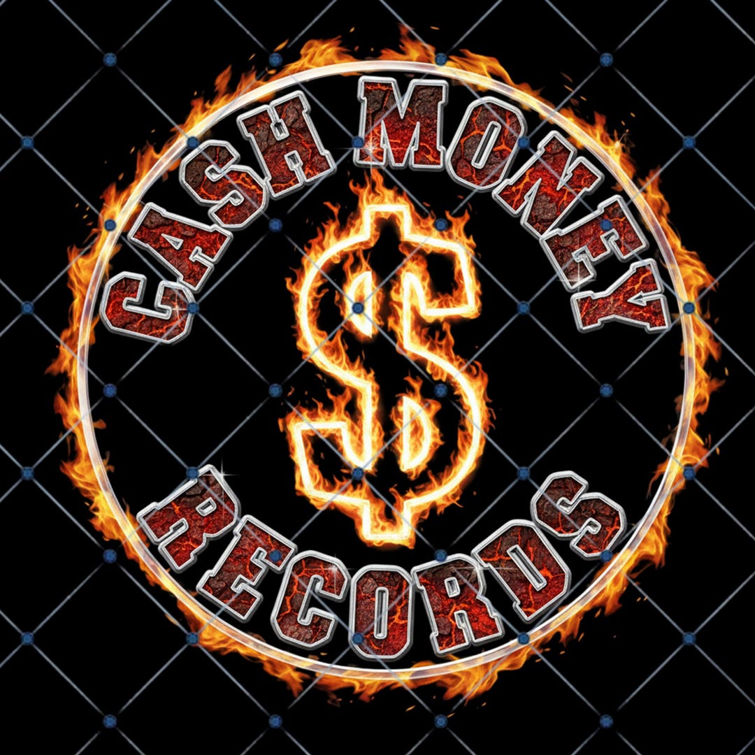 Cash Money Records Flaming Dollar Sign PNG, Rap Hip Hop Retro Logo