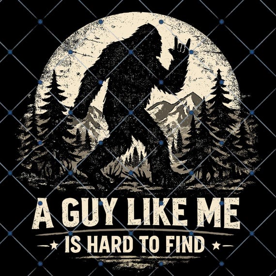 Funny Bigfoot PNG - Sasquatch Forest Graphic (Digital Download)