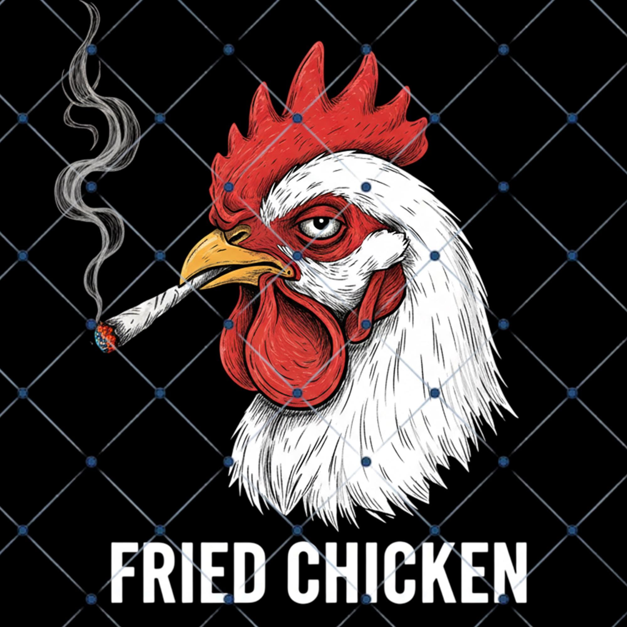 chicken smoking cigarette Fried Chicken PNG, Smoking Rooster Meme Design, Funny Stoner Chicken Art,  Edgy Retro Cartoon Animal PNG, Trendy Digital Download